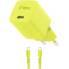 ttec SmartCharger GAN 45W PD Travel Fast Charger+ USB-C - USB-C 3A Cable Neon Yellow - (2SCG45CNS)