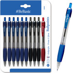 BEBASIC ��� ����� ��������� Ballpoint 1mm ����, 14.5cm, ����/�����/�������, 10��� - (S065)