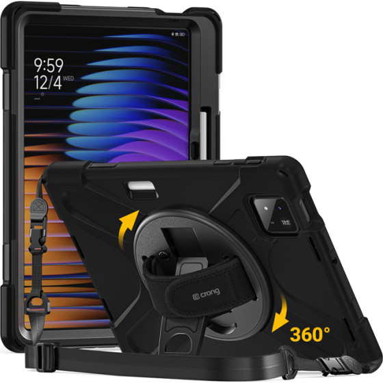 Crong Defender Plus - Rugged Case For Xiaomi Pad 8 / 8 Pro / Pad 7 / 7 Pro 11.2'' (Black) - (CRGDPXMP8BLK)