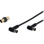 Vivanco Antenna Cable Angle 90dB Black 1.5m - (VVANCABMF15090)