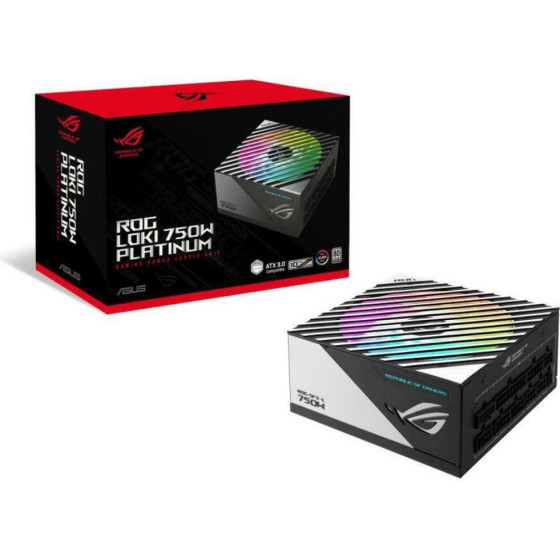 Asus Rog Loki SFX-L 750W Platinum Power Supply Unit 20+4 Pin Atx Black, Silver - (90YE00N4-B0NA00)