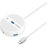 Orico Hub USB3.1 Type-C 4 Port - 4 x USB3.0 White, Audio/Mic x 1 - (YS4-C3-03-WH-BP)