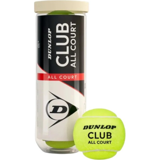 Dunlop - Club All Court Tennis Balls 3 Pcs (yellow) - (4556618199)