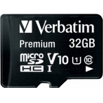 Verbatim Microsdhc Memory Card With Adapter, 32Gb, Class 10 / UHS-1 U1