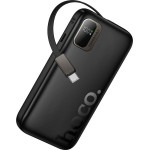 Hoco Powerbank 10000 Mah Qc Pd 20W With Retractable Cable Usb C Q51 black