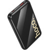 Hoco Powerbank 10000 Mah Qc Pd 22,5W With built-In Cables Usb C + Lightning Q37 black