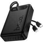 Hoco Powerbank 20000 Mah Qc Pd 2A 22,5W With built-In Cables Usb C + Lightning J171A black