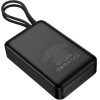 Hoco Powerbank 20000 Mah Qc Pd 2A 22,5W With built-In Cables Usb C + Lightning J171A black