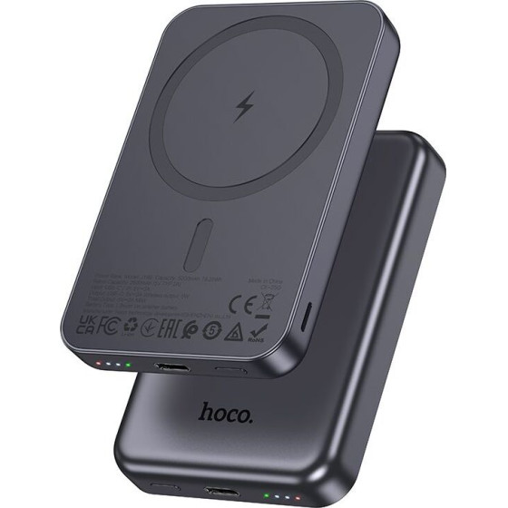 Hoco Powerbank Compatible With Magsafe 5000 Mah 2A 5W J160 Metal gray