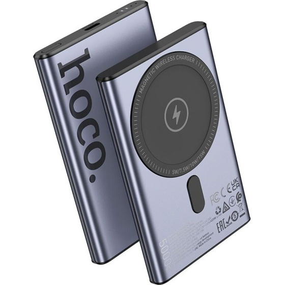 Hoco Powerbank Compatible With Magsafe 5000 Mah Qc Pd 20W Q32 Metal gray