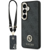 Guess Case 4G Big Rhinestone Triangle Strap Magsafe For Samsung Galaxy S26 black