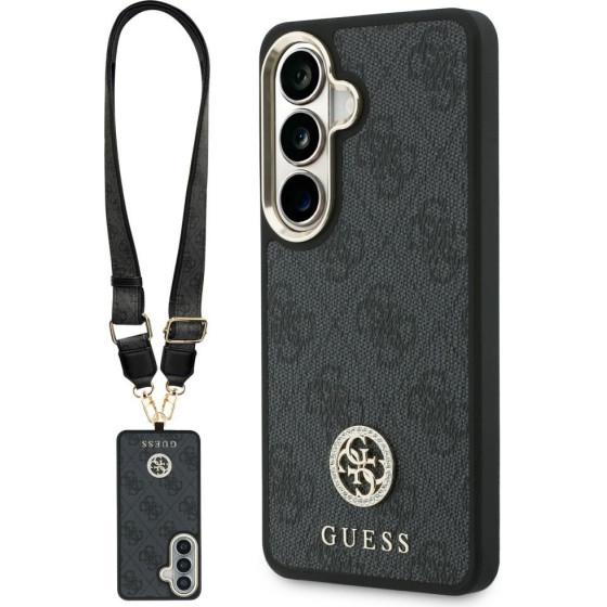Guess Case 4G Big Rhinestone Triangle Strap Magsafe For Samsung Galaxy S26 black