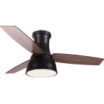 Aca Ceiling Fan Dim Mat Black 3 Blades Against Plate Timer Remote Control 22W Cct 35W - (FANRX44041B)
