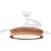 Aca Ceiling Fan Dim Mat White 3 Blades Pc Timer Remote Control 36W Cct 35W - (FANRX42645)