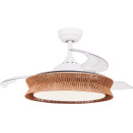 Aca Ceiling Fan Dim Mat White 3 Blades Pc Timer Remote Control 36W Cct 35W - (FANRX42645)