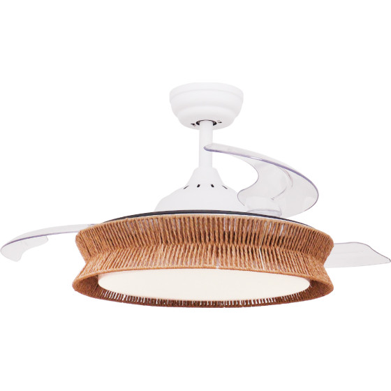 Aca Ceiling Fan Dim Mat White 3 Blades Pc Timer Remote Control 36W Cct 35W - (FANRX42645)