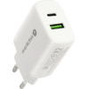 EVERACTIVE Charger 1 x Usb Quick Charge 3.0, 1 x USB-C Pd Pps 25W White - (SC-370Q)