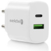 EVERACTIVE Charger 1 x Usb Quick Charge 3.0, 1 x USB-C Pd Pps 25W White - (SC-370Q)