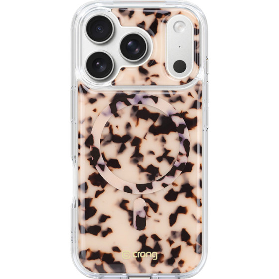 Crong Deluxe Mag Cover - Iphone 17 Pro Magsafe Case (Blonde Tortoise) - (CRGDLMIP1763PBTO)