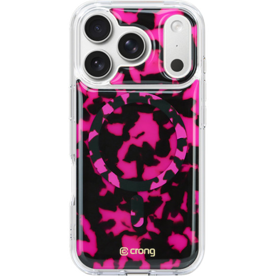 Crong Deluxe Mag Cover - Iphone 17 Pro Magsafe Case (Pink Tortoise) - (CRGDLMIP1763PPTO)