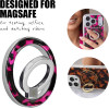 Crong Deluxe Ring Holder - Magsafe Magnetic Phone Holder (Pink Tortoise) - (CRGDLRHPTO)