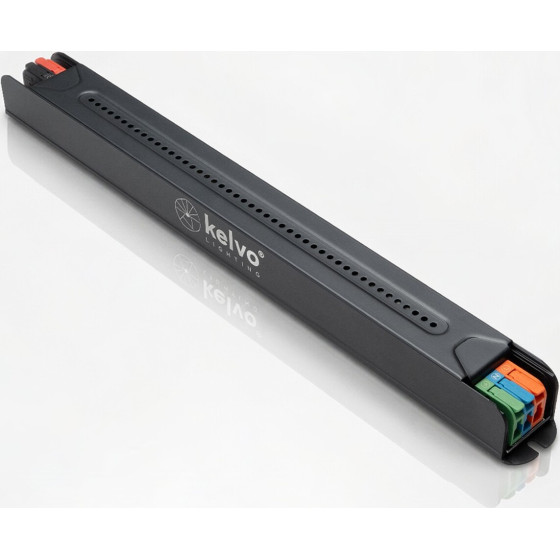 Kelvo Lighting Kelvo Pulse Ultra Slim �����������/��������������� Class I Pelv 200W 8.3A Ac 220-240V �� Dc 24V IP20 - ���� ������� ��� - �28 x �2.6 x �2.4cm - 5 ������ ������� - (KLV-107-0005)