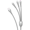Dudao 3in1 Usb Cable - Lightning / Microusb / Usb Type C 65W 1.2m Gray (L20X) 6973687242220 - (L20X-Grey)