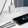 Dudao 3in1 Usb Cable - Lightning / Microusb / Usb Type C 65W 1.2m Gray (L20X) 6973687242220 - (L20X-Grey)