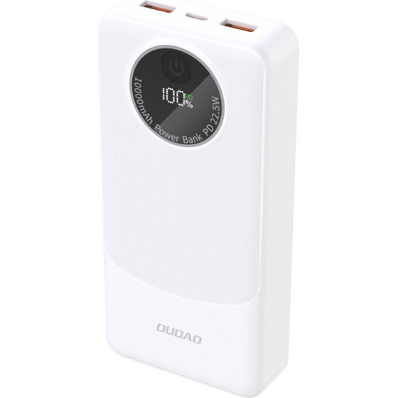 Dudao K12PRo Power Bank 22.5W Pd 20000mAh USB-A, USB-C - White - (K12Pro-New white)