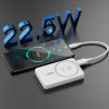 Dudao K14S Magnetic Power Bank 20W 5000mAh 1x USB-A 1x USB-C - White - (K14S-New white)