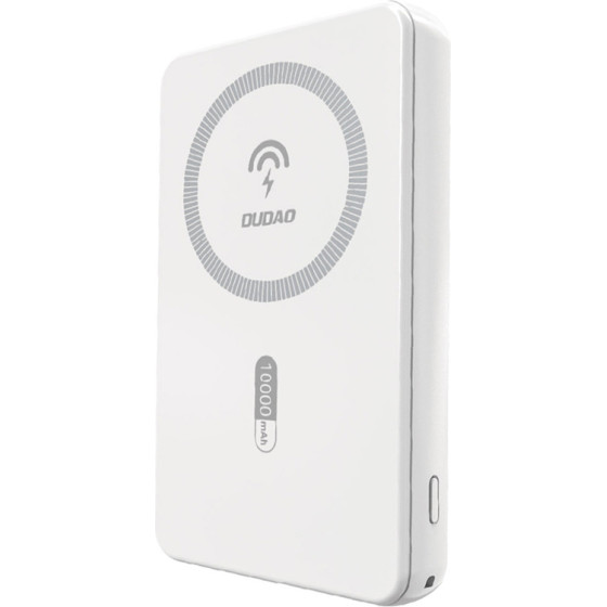 Dudao K14S Magnetic Power Bank 20W 5000mAh 1x USB-A 1x USB-C - White - (K14S-New white)