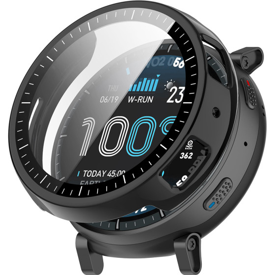 Techsuit - Defense360 Pro + Screen Protector - Amazfit Active Max - Black