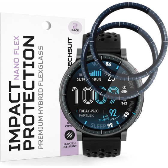 Techsuit - Nano Flex (2 pack) - Amazfit Active Max - Black