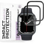 Techsuit - Nano Flex (2 pack) - Apple Watch 7 / 8 / 9 41mm - Black
