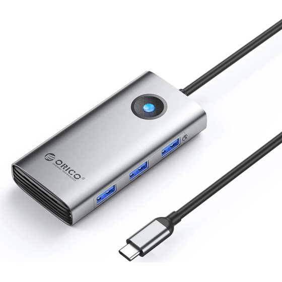 Orico Docking Station Type-C - HDMI, USB-A x 3, PD100W x 1, Lan (2.5Gbps) - (PW11-6P25R-GY-BP)