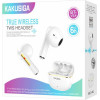 Kakusiga Earphones �� ���� �������� KSC-1482, True Wireless, 15mm, 35/300mAh, ����� - (KSC-1482-WH)