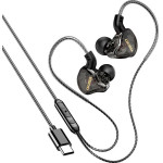 Kakusiga Earphones �� ��������� KSC-1300, USB-C �������, 10mm, 1.2m, ����� - (KSC-1300-BK)