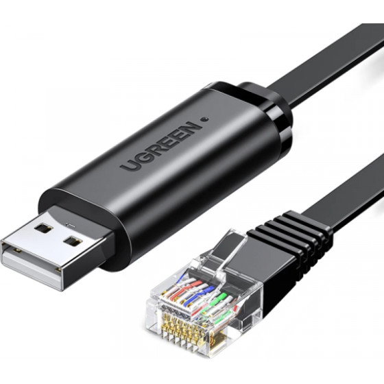 Ugreen Usb Console Cable CM204, RJ45, 3m, Black