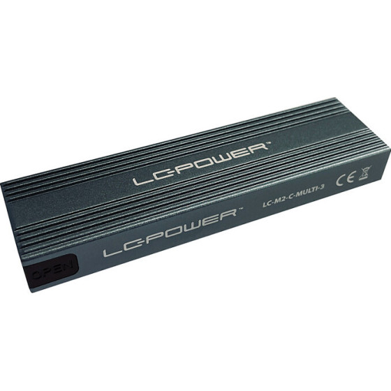 LC-Power M.2 USB3.2 M.2-SSD-Gehause (NVMe & SATA) - (LC-M2-C-MULTI-3)