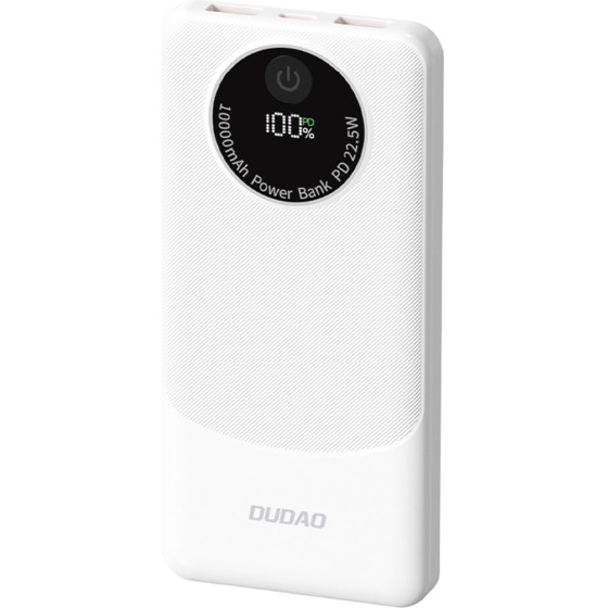 Dudao Powerbank K12 10000mAh PD22.5W USB-A, USB-C - white - (K12 white-new)