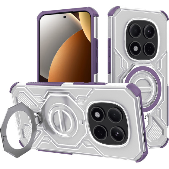 Techsuit - Carbon Shield PRO - Xiaomi Redmi Note 15 Pro+ 5G / Poco M8 Pro 5G - Purple Transparent