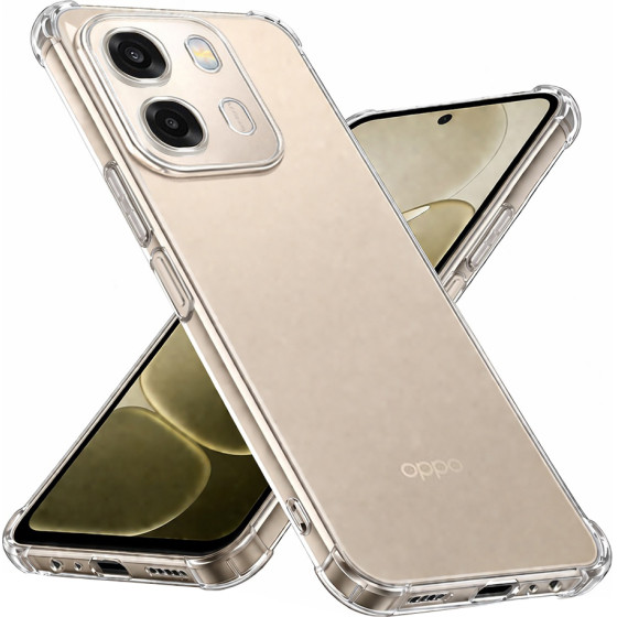 Techsuit - Shockproof Clear Silicone - Oppo A6 4G - Clear