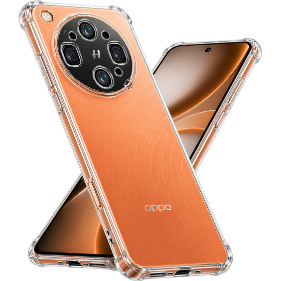 Techsuit - Shockproof Clear Silicone - Oppo Find X9 Ultra - Clear