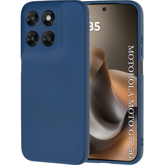 Techsuit - SoftFlex - Motorola Moto G77 / G67 - Navy Blue