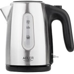 Adler electric kettle 1 L 1200 W Black, Hazelnut, Stainless steel - (AD 1273)