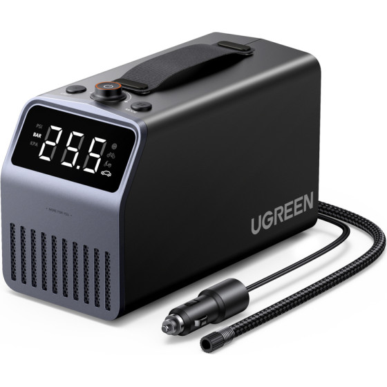 Ugreen 150 PSI 12V Electric Car Tire Pump with Digital Display - Gray - (Ugreen-35976)