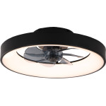 Aca Ceiling Fan 20 Dim Black 7 Blades Abs Remote Control & Timer Led 34W 3332L �300mm - (FAN6687BK)