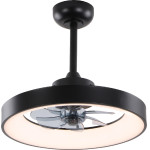 Aca Ceiling Fan 20 Dim Black 7 Blades Abs Remote Control & Timer Led 34W 3332L �300mm - (FAN6697BK)