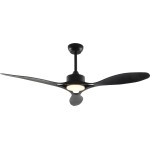 Aca Ceiling Fan Dim Black With 3 Blades Abs Remote Control & Timer Led 24W 2400L Dc 45W 1320mm - (FANGS424B)