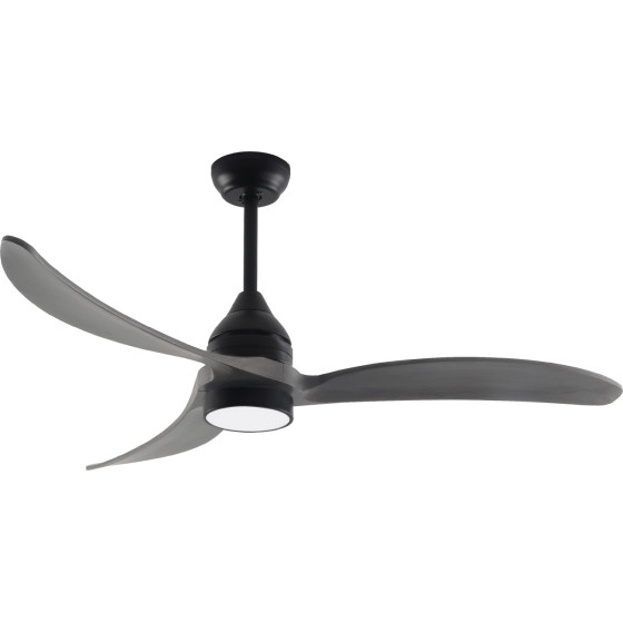 Aca Ceiling Fan Dim BLACK-Grey With 3 Blades Solidwood Remote Control & Timer Led 24W 2400L Dc 45W 1320mm - (FANGS2363B)